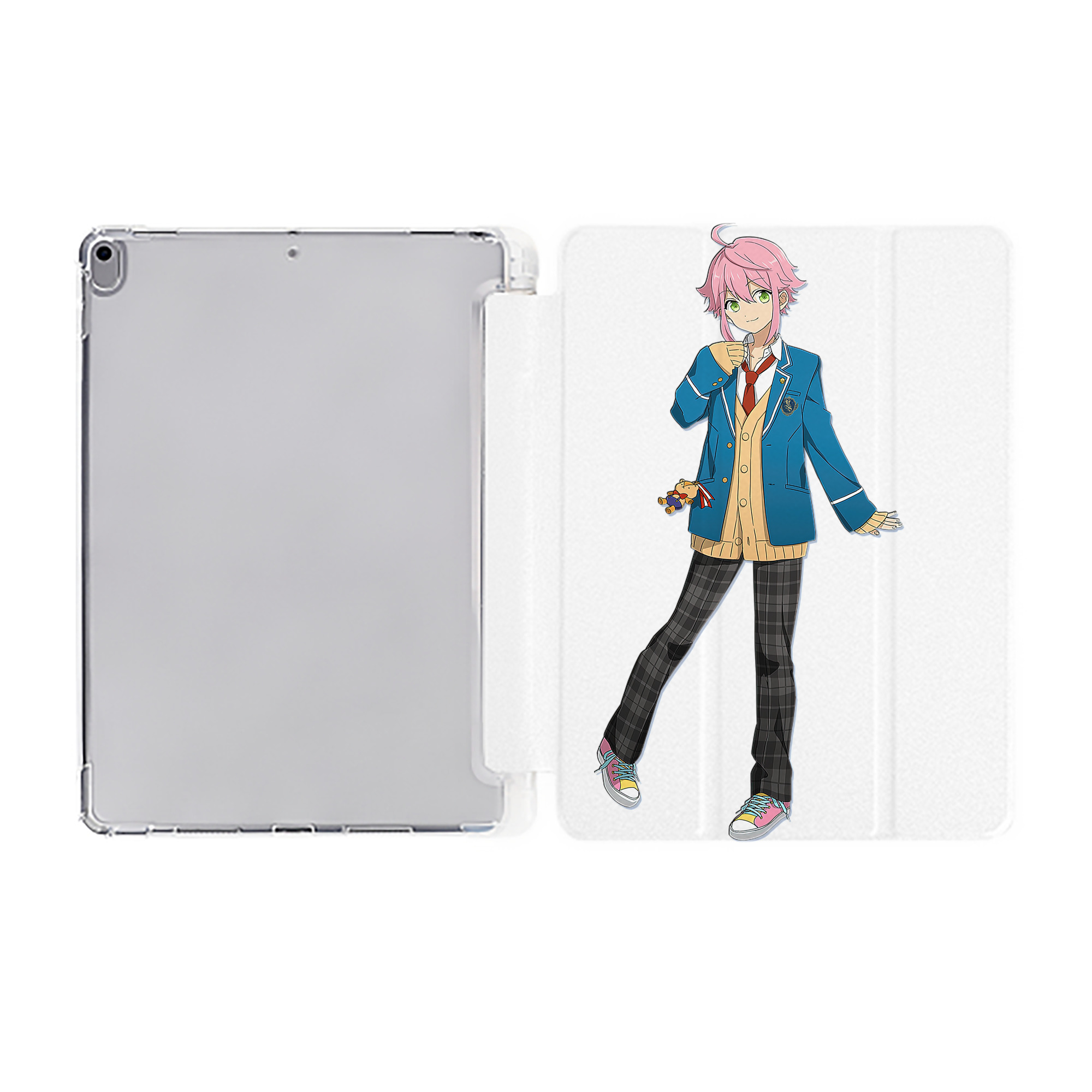 （画像用） あんさんぶるスターズ! Ensemble Stars IPad ケース ペン収納付き 三つ折りスタンド PUレザー×シリコン 対応機種9.5/10.5/10.9インチ